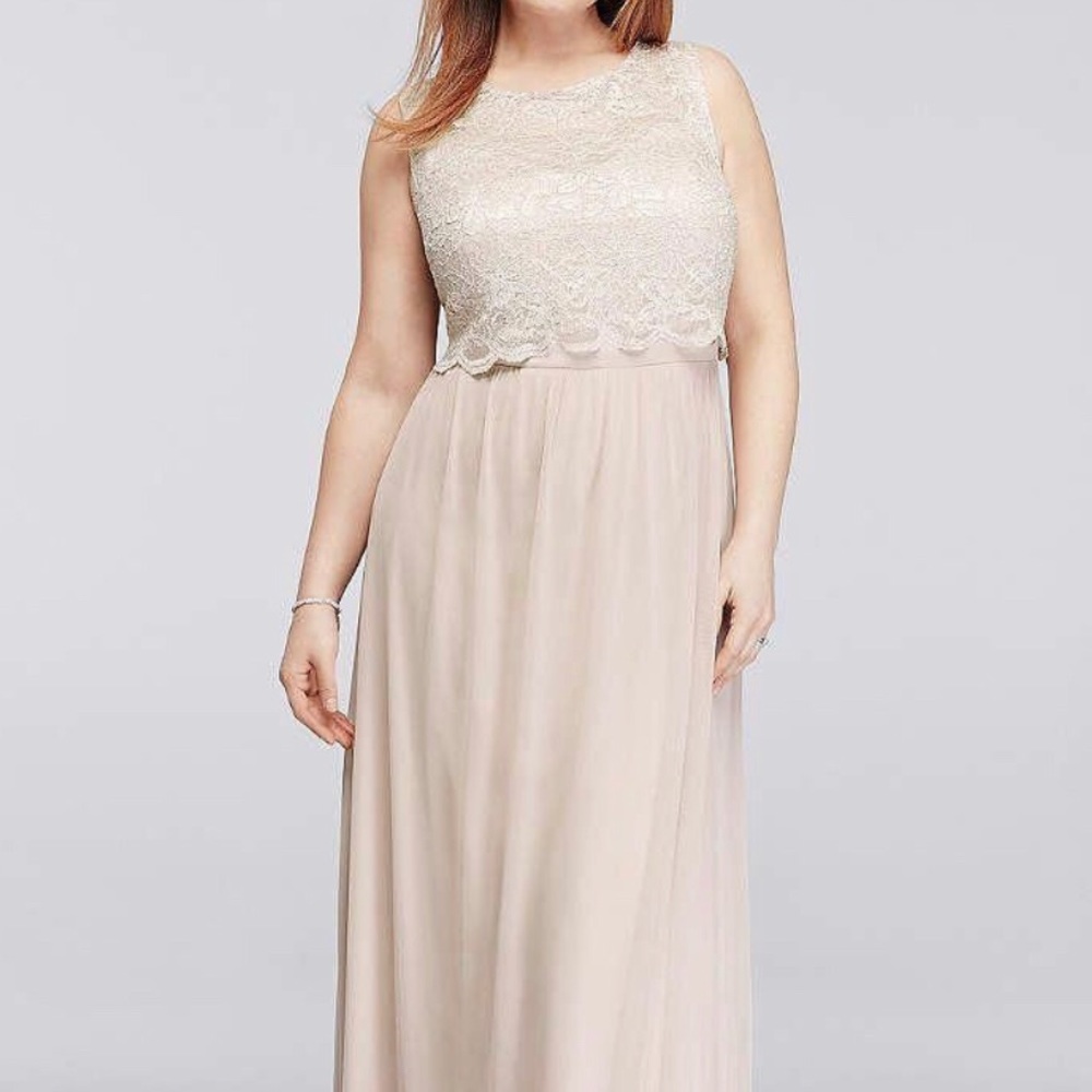 Nightway champagne gown size 6
